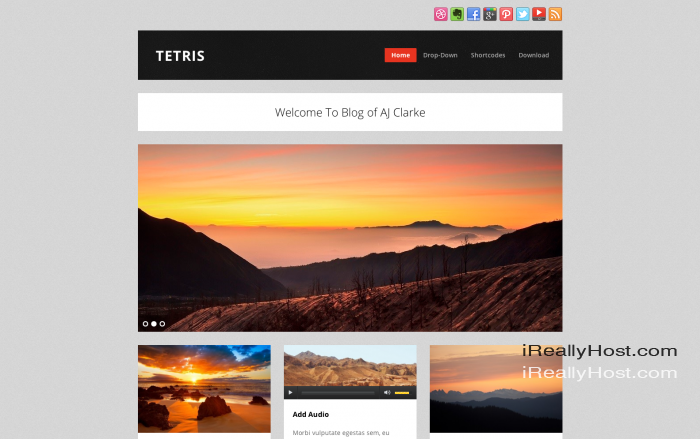 Tetris WordPress theme