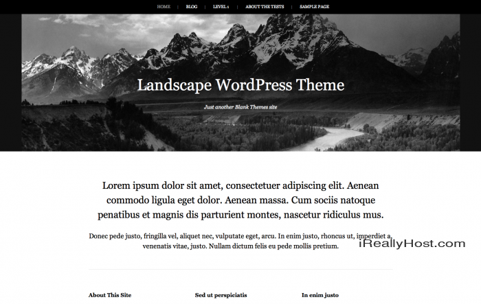 Landscape WordPress theme